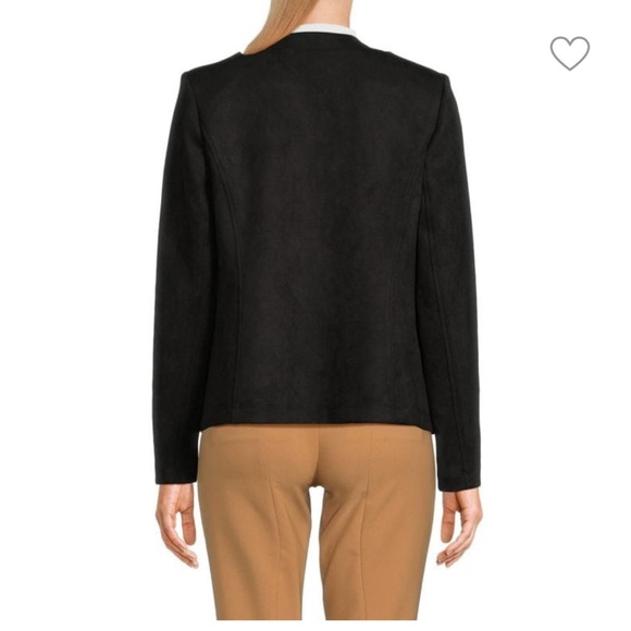 Tommy Hilfiger faux suede black blazer S - Picture 3 of 7